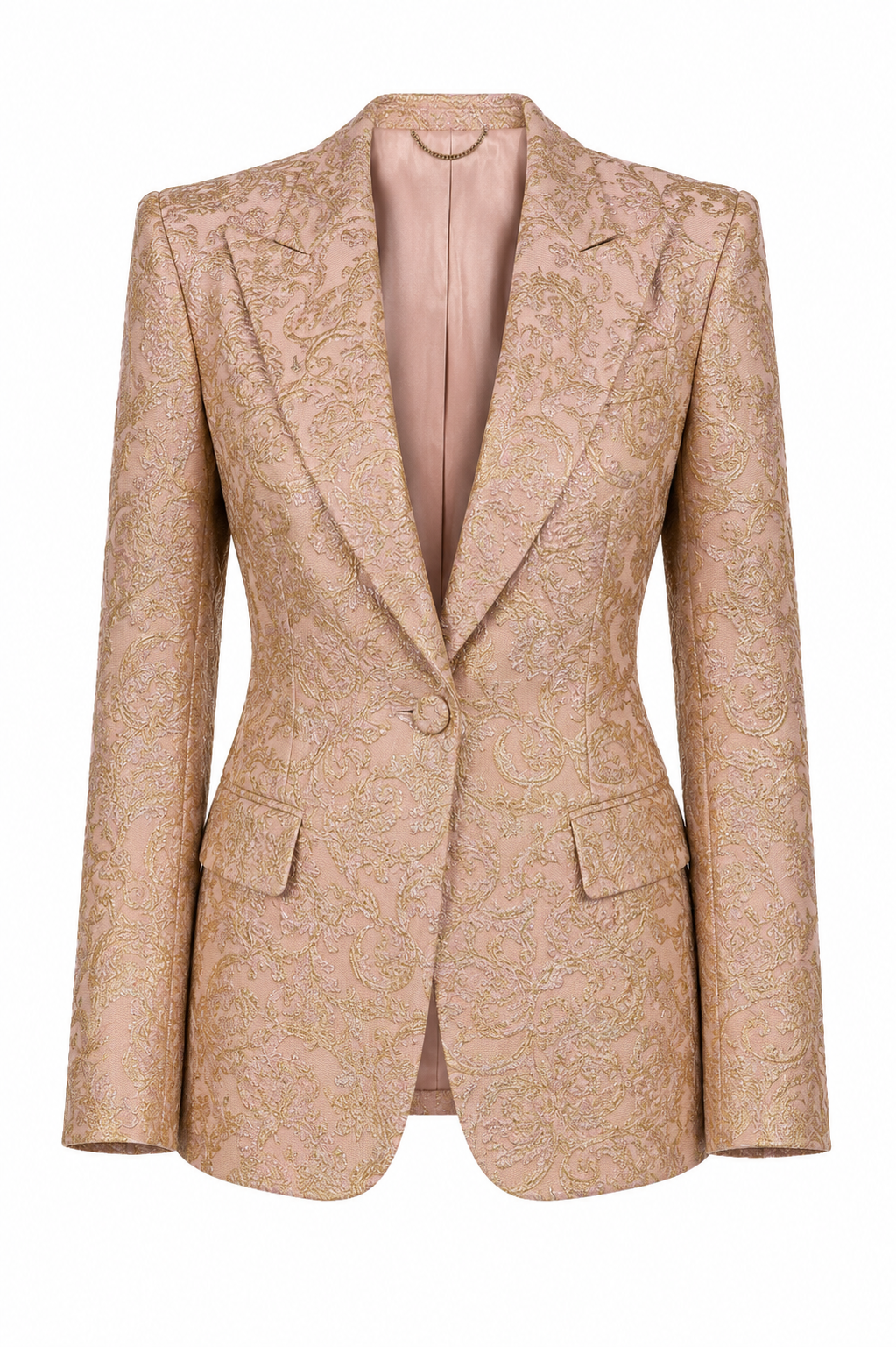 Women's Brocade Single-Breasted Blazer